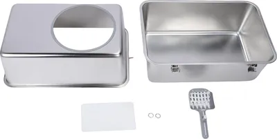 Produktbild von Geschlossener Edelstahl -Katzentoilette mit Deckelmetallkatz