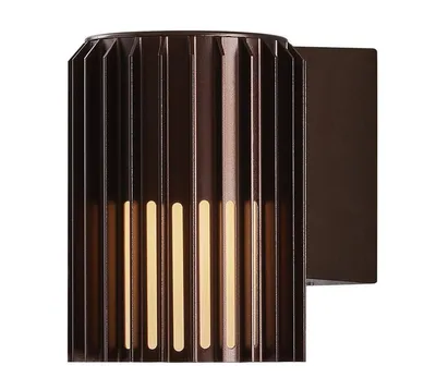 Image de NORDLUX Aludra applique murale extérieure IP54, Variante : Ø 124 x 168 x 174 mm, E27, 15 W, métal brun