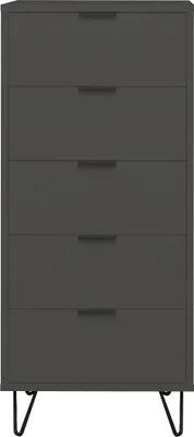 Produktbild von Hochkommode >Bonnie< in anthrazit matt lack - 51x121x45cm (BxHxT)