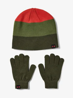 Obrázok produktu pre Čiapka a rukavice Under Armour pre chlapcov – kombinácia čiapky a rukavíc – zelená, univerzálna veľkosť