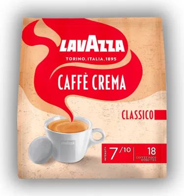 Obrázok produktu pre Lavazza Caffe Crema Classico Pads 18 kávových kapsúl v balení 125 g