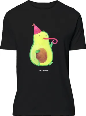 Produktbild von Mr. & Mrs. Panda Größe XL T-Shirt Avocado Geburtstag - Schwarz - Geschenk, Überraschung, Shirt, Feier, mit Spruch, Frucht, Tshirt, Party