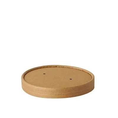 Produktbild von Papstar Deckel für -Suppenbecher, Pappe "pure" rund Ø 11,5 cm braun "100% Fair" 20 x 25 Stück