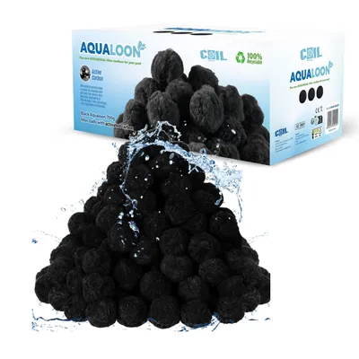 Produktbild von COIL Filterbälle, Pool Filter Sandfilteranlage, Filter Für Pool Ersetzen Ersatz Für 25 kg, Poolreinigung Zubehör, 700 g, Aqualoon, Schwarz