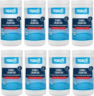 Produktbild von mediPOOL Schnell-ChlorTabs 8x 1 kg