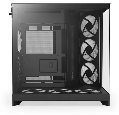 Obrázek produktu pro NZXT H9 Flow RGB+, Midi Tower, PC, Černá, ATX, EATX, Micro ATX, Mini-ITX, Síťovina, SGCC, Temperované sklo, Hraní