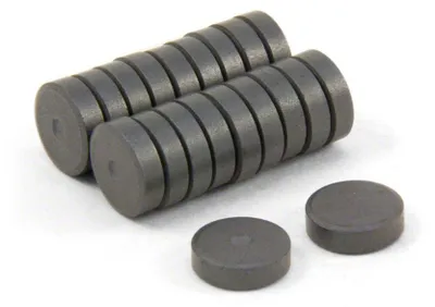 Ferritmagnete 10x3 mm, 0,145 kg Zugkraft, 20 Stück
