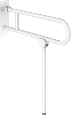 Immagine prodotto di Maniglia di sostegno pieghevole Delabie con piede Basic D32 L760 verniciato a polvere bianco