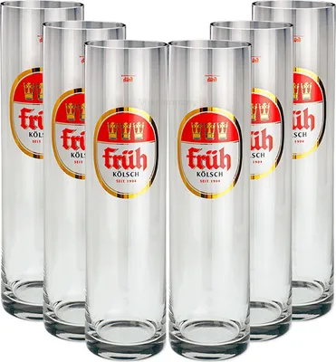 Produktbild von Früh Kölsch Biergläser / Gläser / Stangen Set - 6x 0,2l