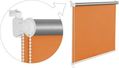Produktbild von Thermorollo Verdunklungsrollo 50x150 cm orange Fensterrollo mit Thermobeschichtung 100% Abdunklung