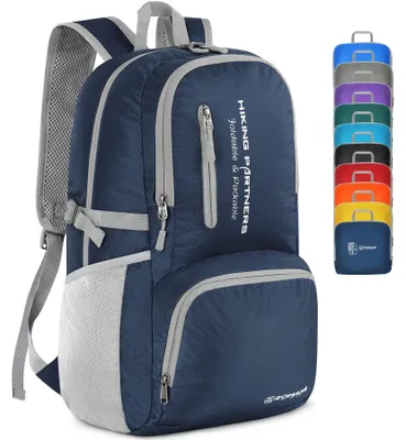 Productafbeelding van Lichtgewicht Opvouwbare Rugzak 35L, Waterdichte Wandelrugzak voor Dames en Heren