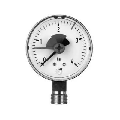 Produktbild von SYR Manometer f. Heizungsanlagen, G 3/8", 0-4bar, D:63mm,senkrecht, 0013.10.000