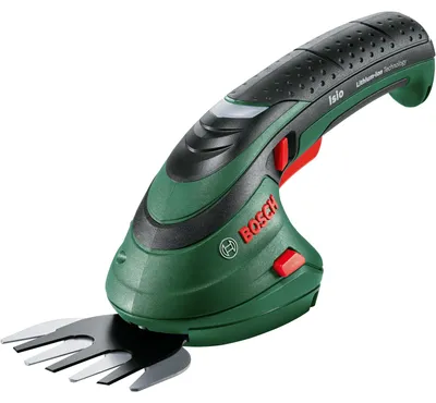 Image de Bosch Home and Garden 0600833106 Set de Ciseaux à gazon a Isio Batterie, 3,6 V, Largeur de la scie : 8 cm, dans un sac souple