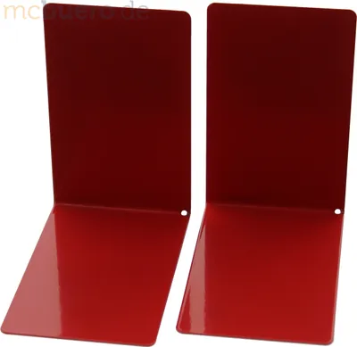 Produktbild von Buchstützen 85x140x140mm Metall rot Packung mit 50 Stück
