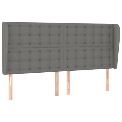 Produktbild von vidaXL Kopfteil mit Ohren Dunkelgrau 203x23x118/128 cm Stoff