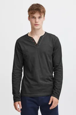 Produktbild von SOLID SDTinox Herren Longsleeve Langarmshirt Shirt mit V-Ausschnitt 100% Baumwolle Regular fit