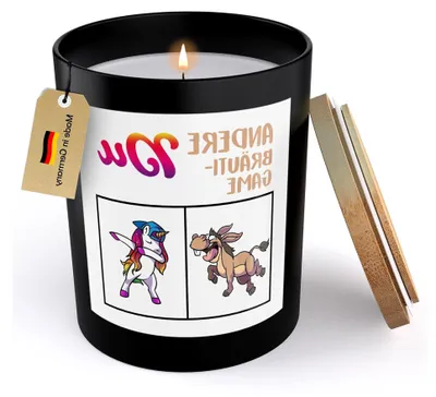 Produktbild von Bräutigam Geschenk Hochzeit Spruchkerze Männer "Einhorn" Sojawachs Kerze im Glas für Ihn Verlobter Groom To Be handgemacht Duft Deko vegan nachhaltig - Zitrus