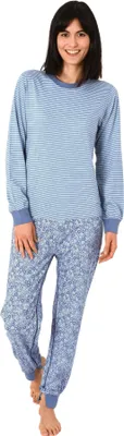 Produktbild von Damen Pflegeoverall langarm mit diagonalem Reißverschluss am Rücken und Bein 19127090838 ; blau , L