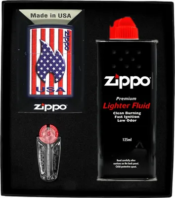 Produktbild von Feuerzeug-Set  ZIPPO  PATRIOTIC FLAME DESIGN Geschenk No1