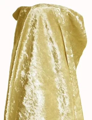 Image de Tissu décoratif en velours doux, largeur 140 cm, couleur or