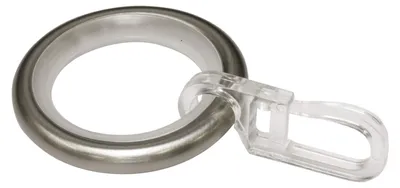 Produktbild von Gardinia Ringe mit Haken Memphis, Ø 16 mm, edelstahl-optik