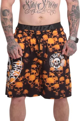 Image de Yakuza Homme Skull Theme Short de bain, Coloré, L