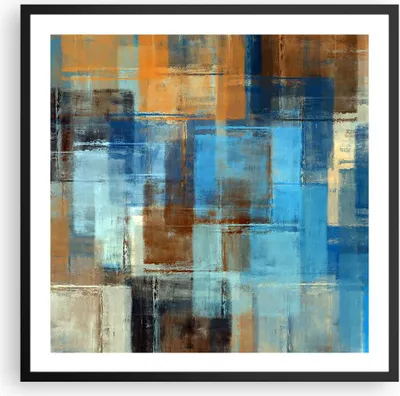 Produktbild von Gerahmtes Poster - Schwarzer Rahmen - Abstraktion modern - 60x60 cm - Wand Bild - Wanddeko - Wandbilder - Kunstposter - Wandposter - Bilderrahmen - Bilder - Kunstdruck - Wandbild - P2BAC60x60-3418