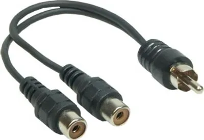 Produktbild von Audio Adapterkabel 1 x Cinch St an 2 x Cinch Bu, ca. 0,2m, Good Connections®