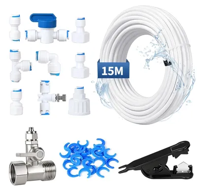 Wasserschlauch-Set 15 m 1/4 Zoll für Kühlschrank