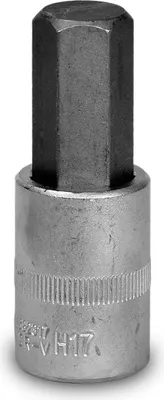 Produktbild von 17mm Innensechskant Steckschlüssel-Einsatz Schraubendreher-Einsatz 1/2" CV Stahl