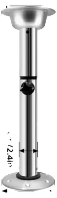 Image de Pieds de table, réglables en hauteur, design épuré, argent