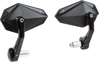 Produktbild von Rückspiegel für Motorräder – Lenkerspiegel – Rückspiegel – Für sicheres Fahren – Entblendetes Glas – 10 cm – Schwarz