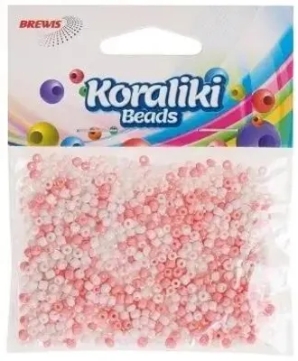 Productafbeelding van Acrylsieraden, wit en roze, 35 mm - Brewis