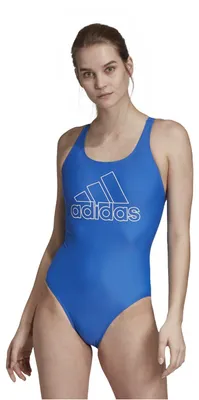 Produktbild von adidas Badeanzug Damen Sport aus weichem, chlorresistentem Material, Farbe:Blau, Größe:40
