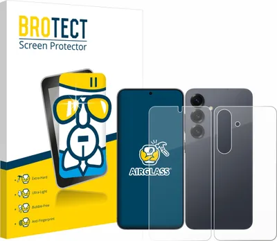 Produktbild von BROTECT Schutzglas für Samsung Galaxy S25 (Display+Rückseite) Schutzfolie Panzer Folie Glas Display Schutz klar