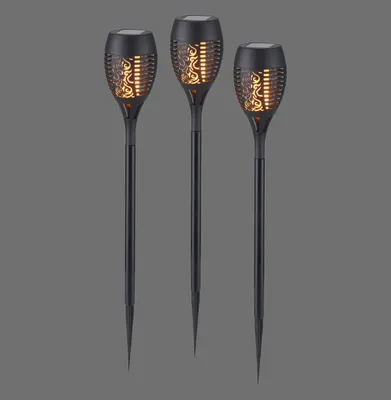 Produktbild von JUST LIGHT FACKEL-SOL LED Erdspießleuchte Warmweiss 0,24W 12-fach schwarz IP44 19106-18-3