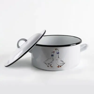 Obrázek produktu pro rendlík+PO d18cm, 2,0l, HUSY, bílý smalt_EXTPLASTIMEX