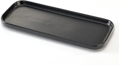 Image de Tiroir de salle de bain en céramique, organisateur pour lavabo, noir, rangement pour cosmétiques