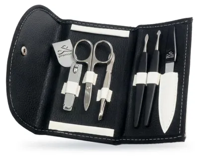 Obrázok produktu pre Sada na manikúru PREMAX čierno-biela – 6 dielov 87740, oceľ, 15 x 10 cm