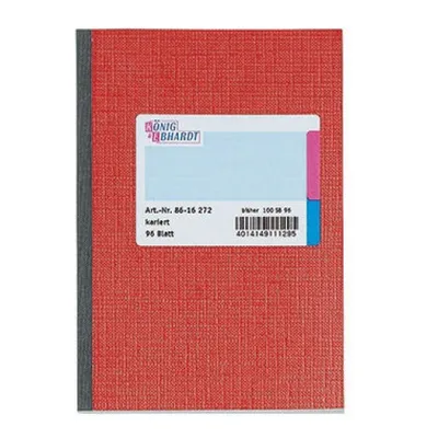 Image de König & Ebhardt 8615272 Kladde A5 kariert, 5 mm rot