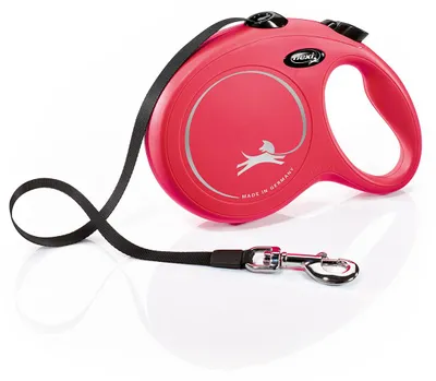 Productafbeelding van Flexi New Classic L riem, 8 meter, rood