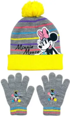 Produktbild von Disney Minnie Maus Kinder Winter Mütze plus Handschuhe Gr. 54