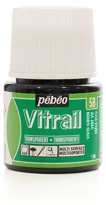 Zdjęcie produktu dla Farba do szkła Pebeo Vitrail - Vivid zielona