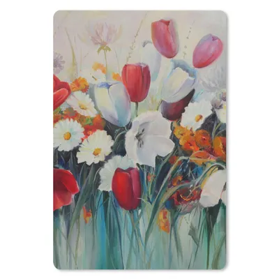 Produktbild von MuchoWow® Mauspad Mousepad Malerei - Ölgemälde - Blumen 18x27 cm - Mousepads - Maus Mat - Pad - Mausunterlage