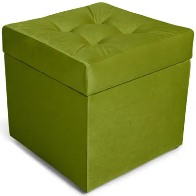 Obrázek produktu pro MG Design, zelený podnožový taburet, 45x45 cm - úložný prostor 50 litrů, nosnost až 300 kg, ihned k použití, snadno se udržuje, vhodný do obývacího pokoje i chodby