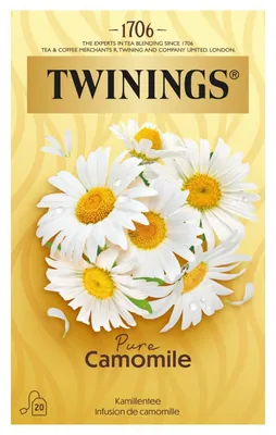 Produktbild von TWININGS Pure Kamille 20 x 1 g, Kräutertee, 1 g, Kamille, R. Twining & Co. LtD,South Way, SP10 5AQ Andover, Hampshire, UK, Camomille, 20 Stück(e)