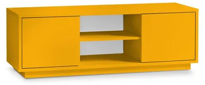 Produktbild von AILEENSTORE TV-Lowboard Eyecatcher - Fernseher-Tisch in Holz-Optik - HiFi-Kommode mit 2 Türen & 2 Fächern - Wohnzimmer-Möbel, Farbe:Orange