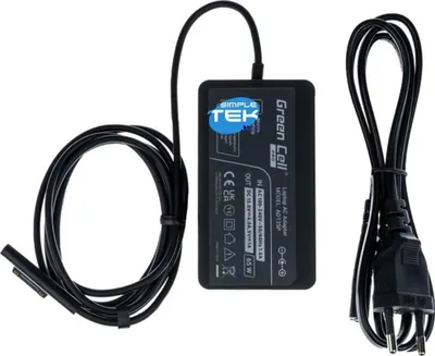 Produktbild von Green Cell PRO 1706 Laptop-Ladegerät, 65 W, 15 V, 4 A für Microsoft Surface, Pro, Book, Go