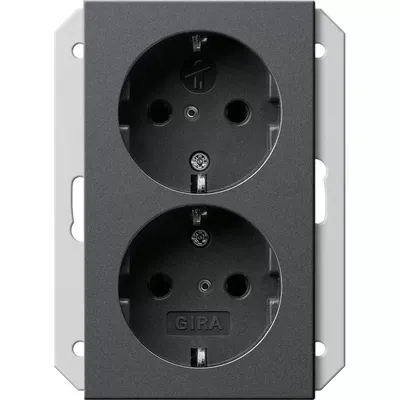 Produktbild von GIRA 2735 28, CEE 7/3, Anthrazit, 250 V, 16 A