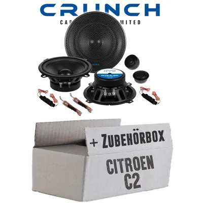 Produktbild von Lautsprecher Boxen Crunch GTS5.2C - 13cm 2-Wege System GTS 5.2C Auto Einbauzubehör - Einbauset passend für Citroen C2 - justSOUND